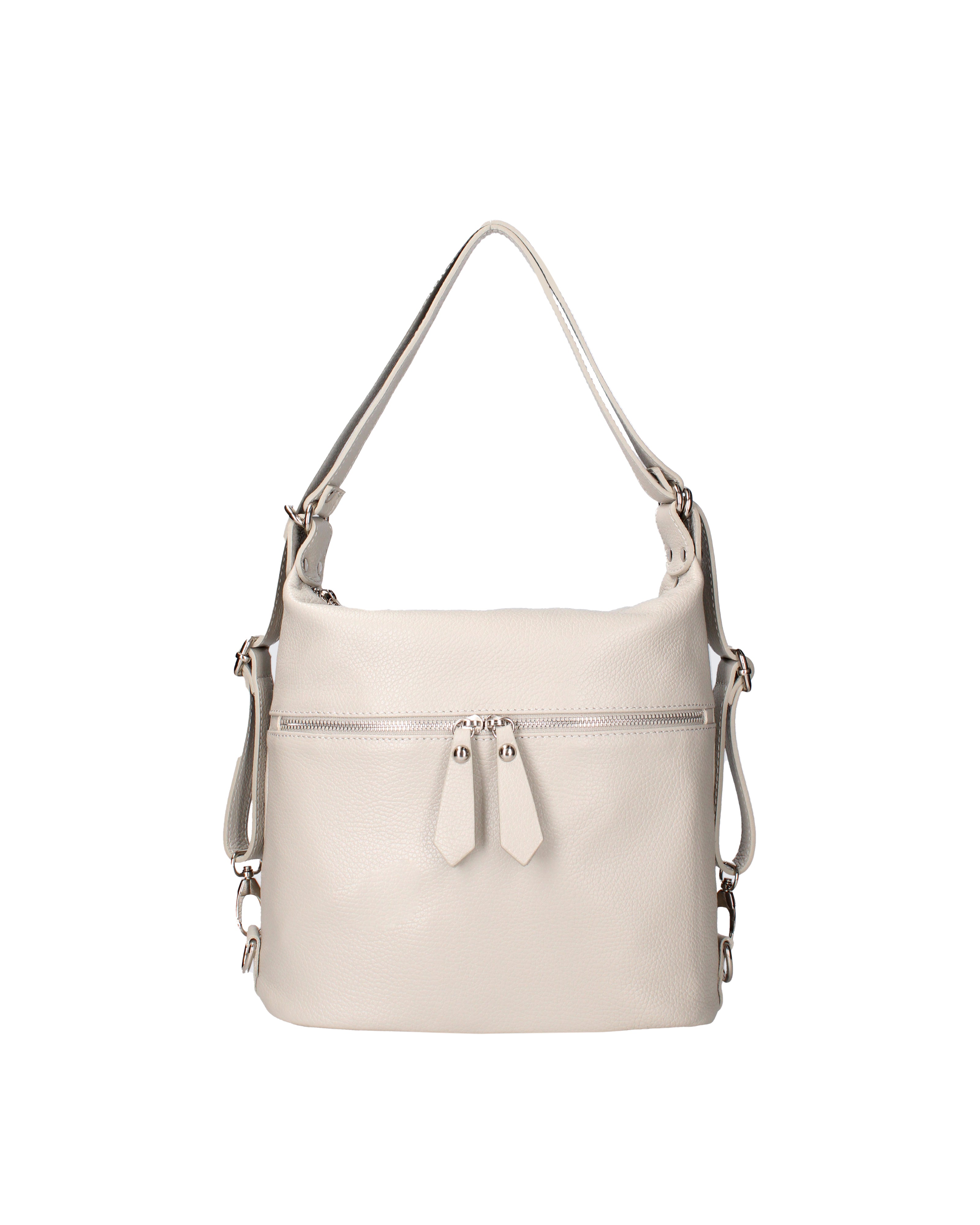 Bianca Borsa a spalla da donna Vera pelle 07136-D86 GRIGIO PERLA Viola Castellani