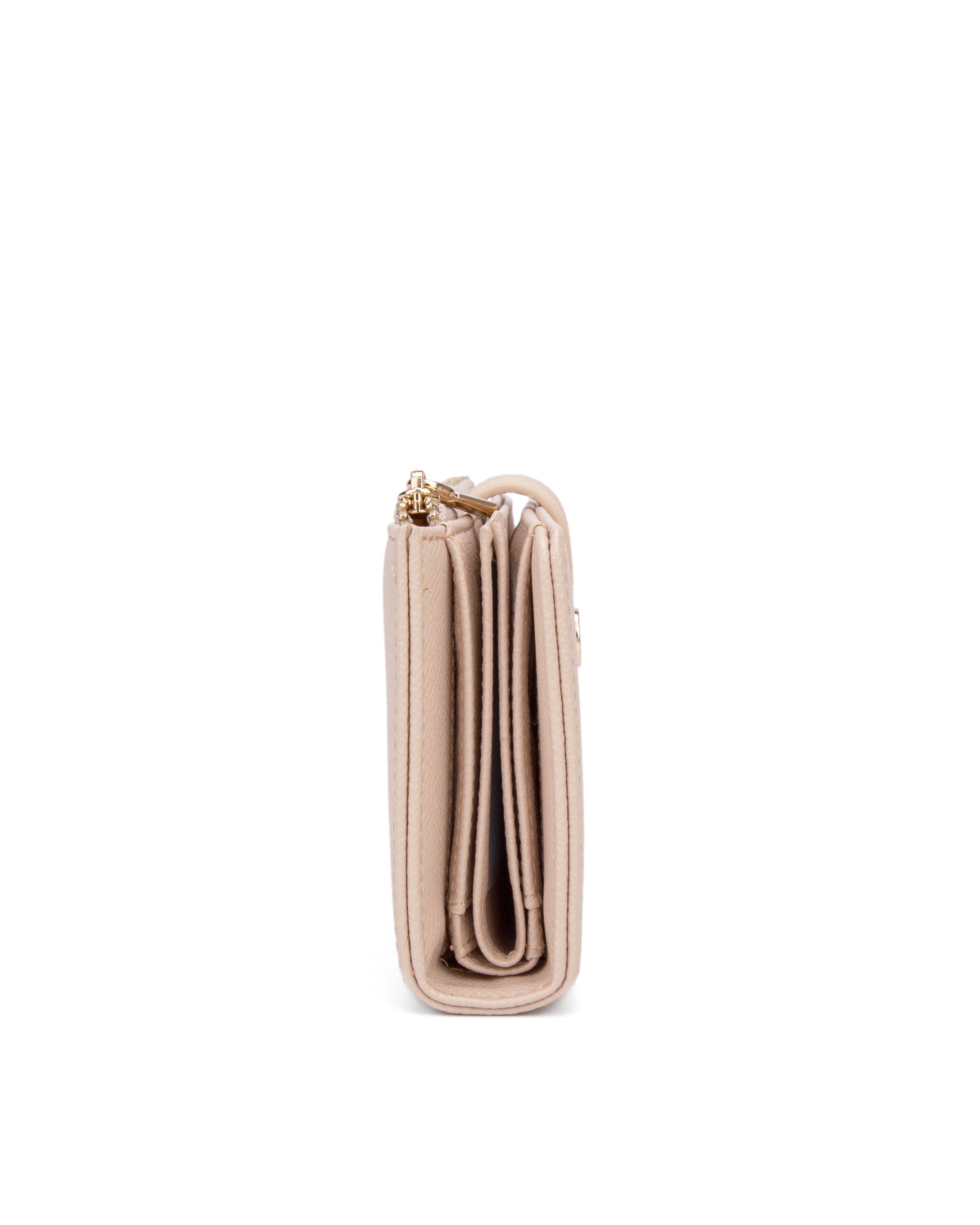 Portafoglio da donna 100% pelle vegana PU 798-3PT-NUDE Diana&co