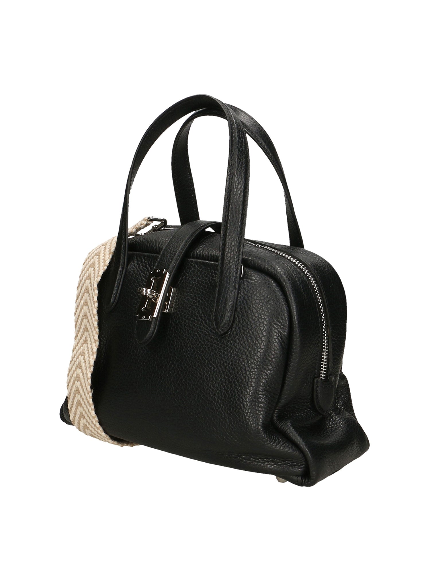Orietta Borsa a mano da donna Vera pelle 01669-D28 NERO BLACK Gave Lux