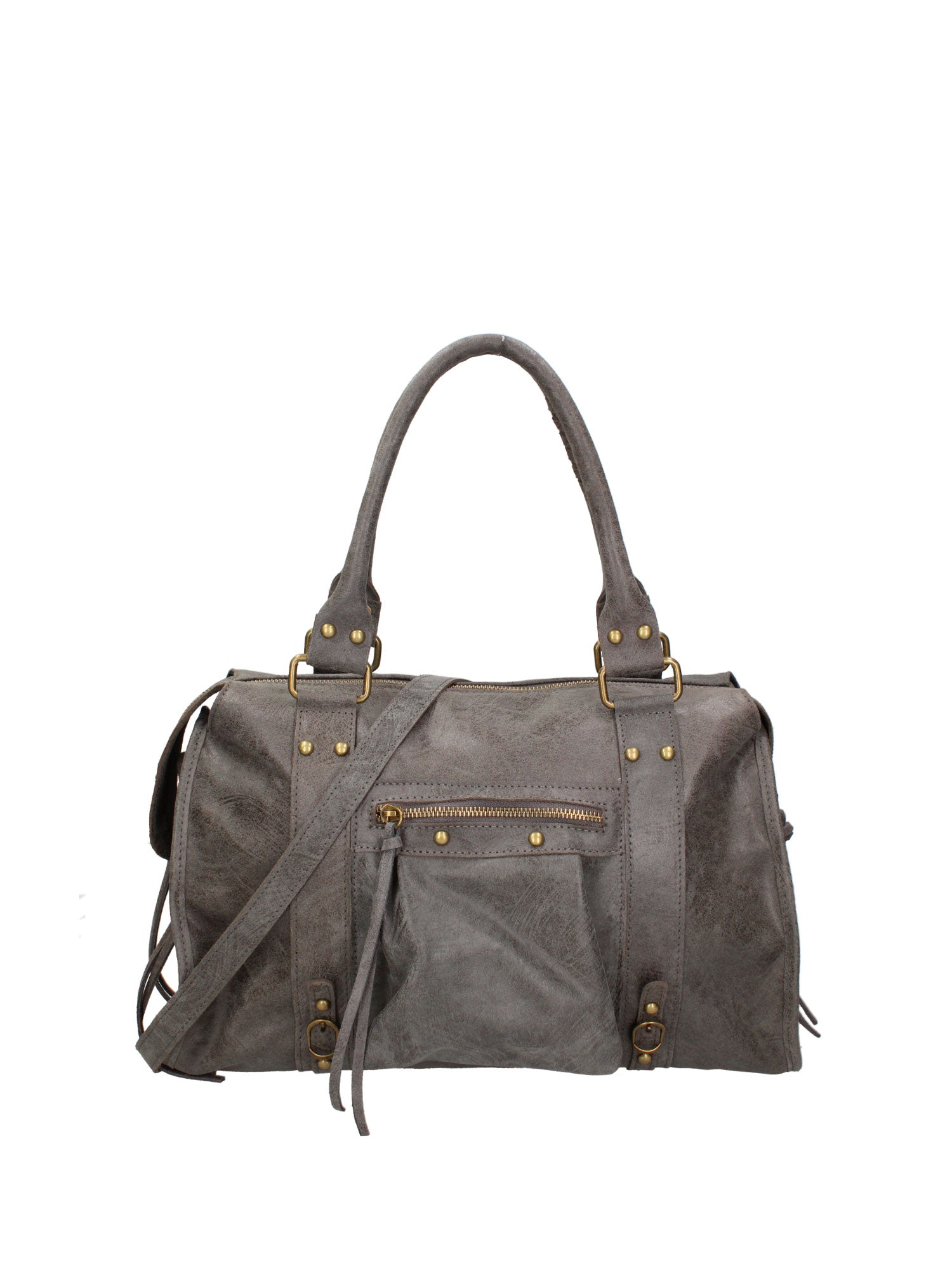 Elara Borsa a spalla da donna Vera pelle 06090-018 GRIGIO MEDIO Gave Lux
