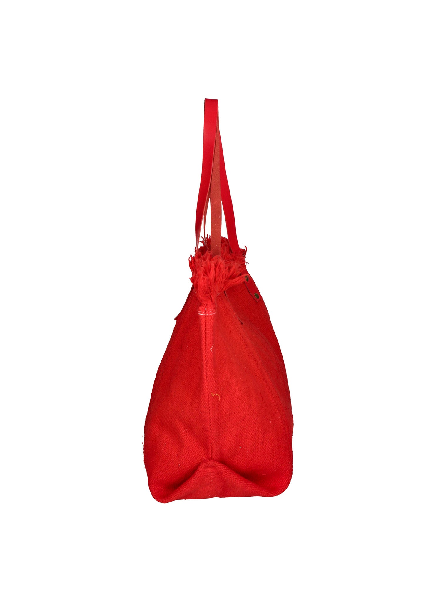 Agnese Borsa Shopper da donna Cotone e pelle 04649-D08 ROSSO RED Gave Lux