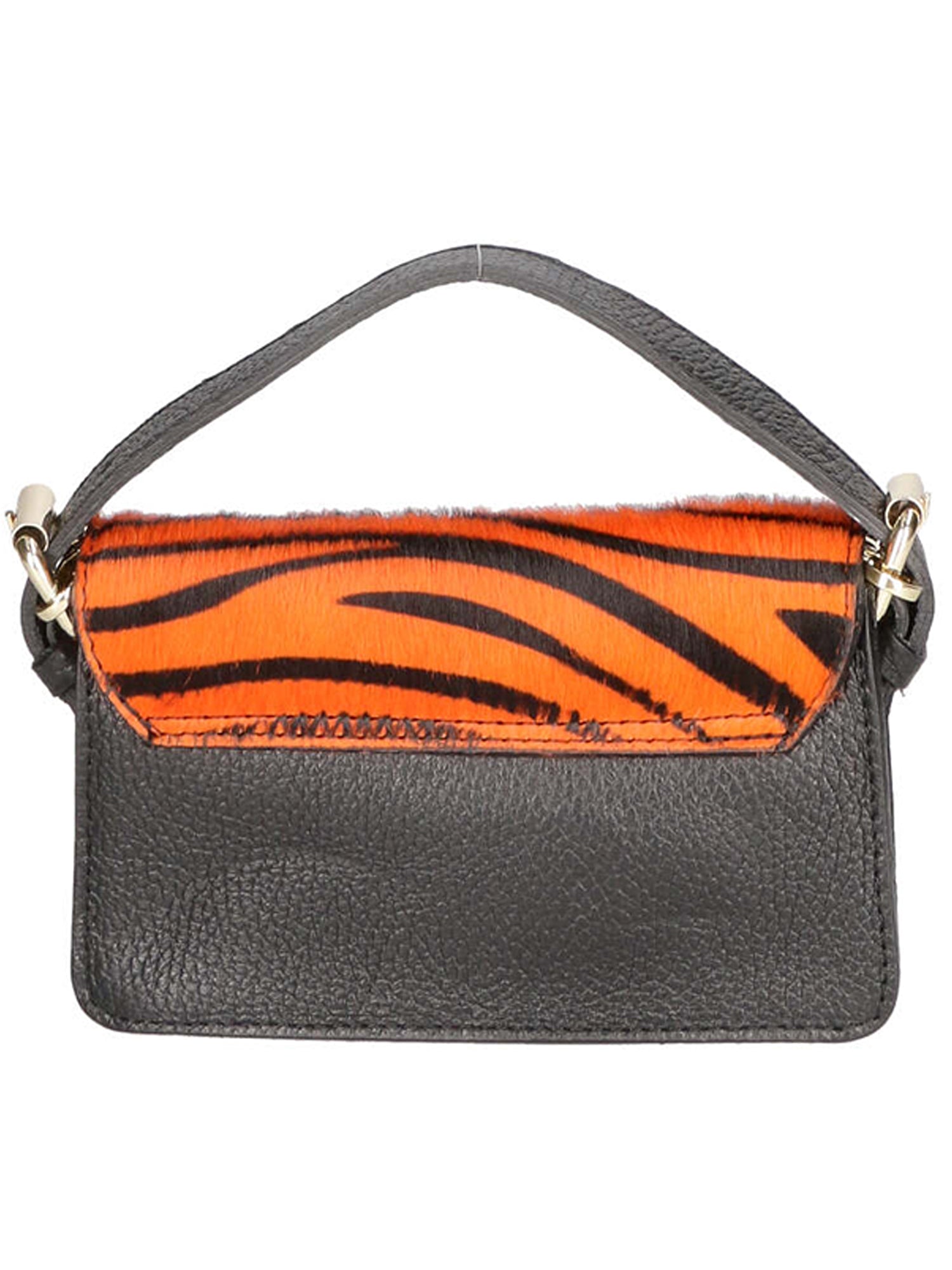 Aleide Borsa a mano da donna Vera pelle 04858-ZEBRA ARANCIONE Gave Lux