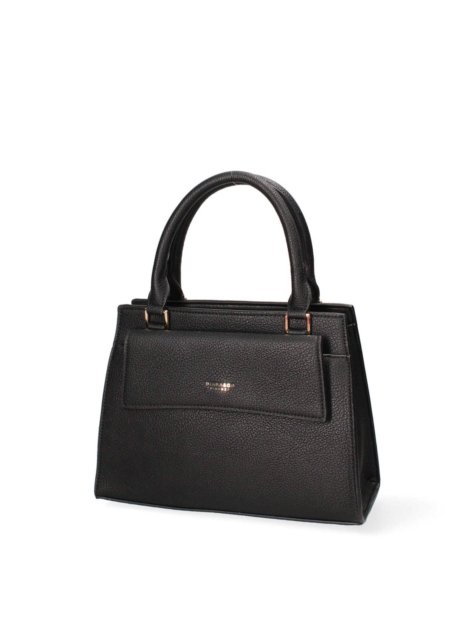 Borsa a mano da donna Ecopelle e Zip 614-2-BLACK Diana&co