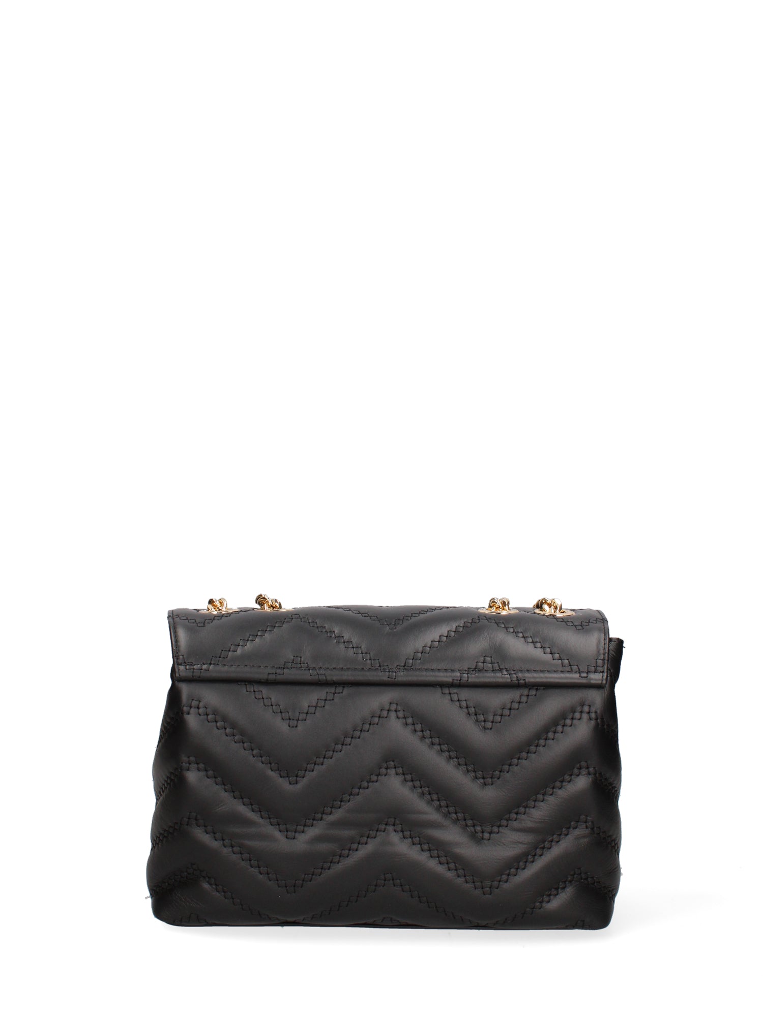Borsa a spalla da donna Vera pelle JR-W-1105SA-BLACK-GOLD John Richmond