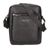 Borsa a tracolla uomo 100% PU Leather PCL3000-BLACK Northampton Polo Club