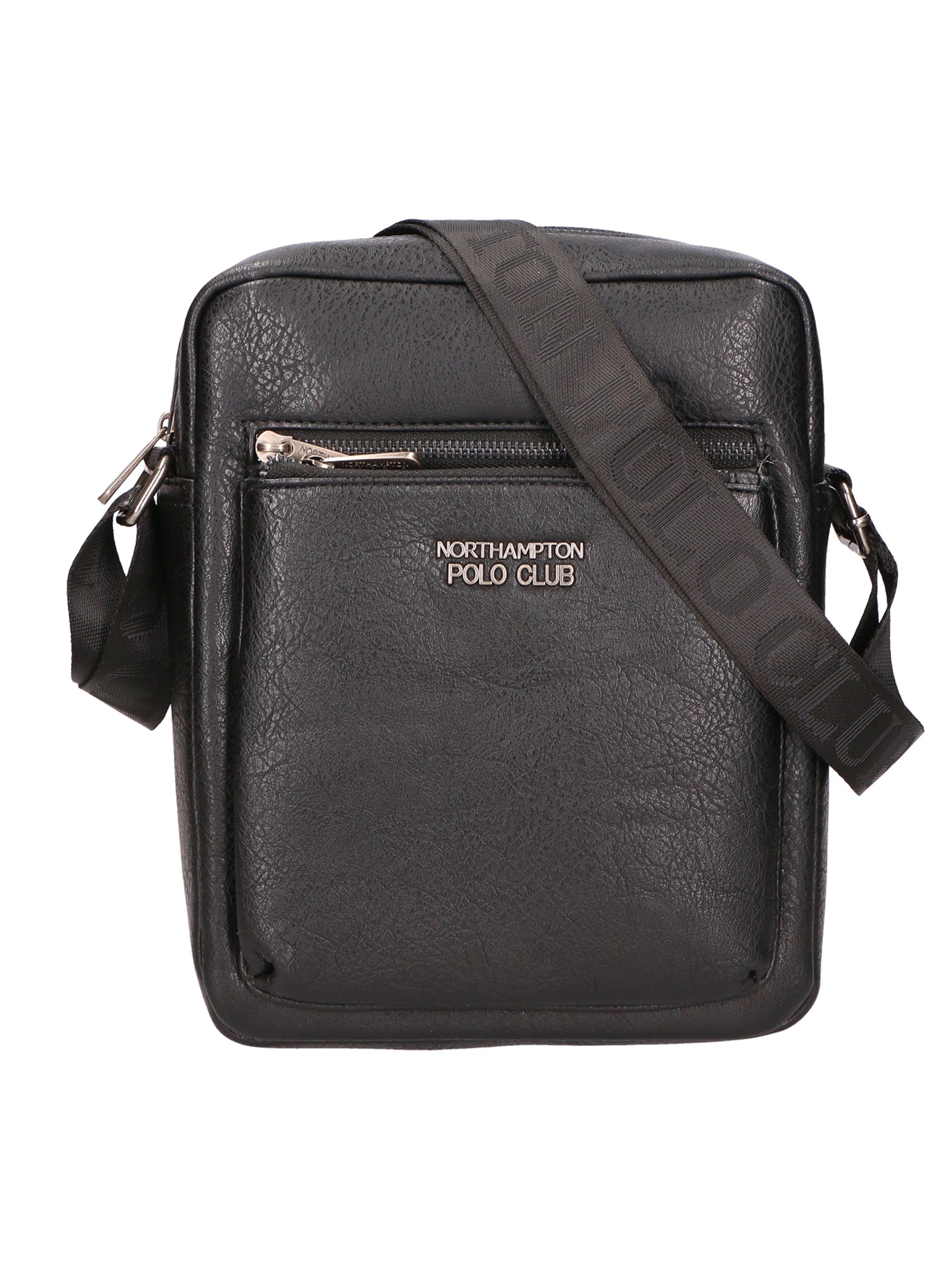 Borsa a tracolla uomo 100% PU Leather PCL3000-BLACK Northampton Polo Club