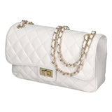 Clizia Borsa a spalla da donna Vera pelle 6078-S01 BIANCO Gave Lux