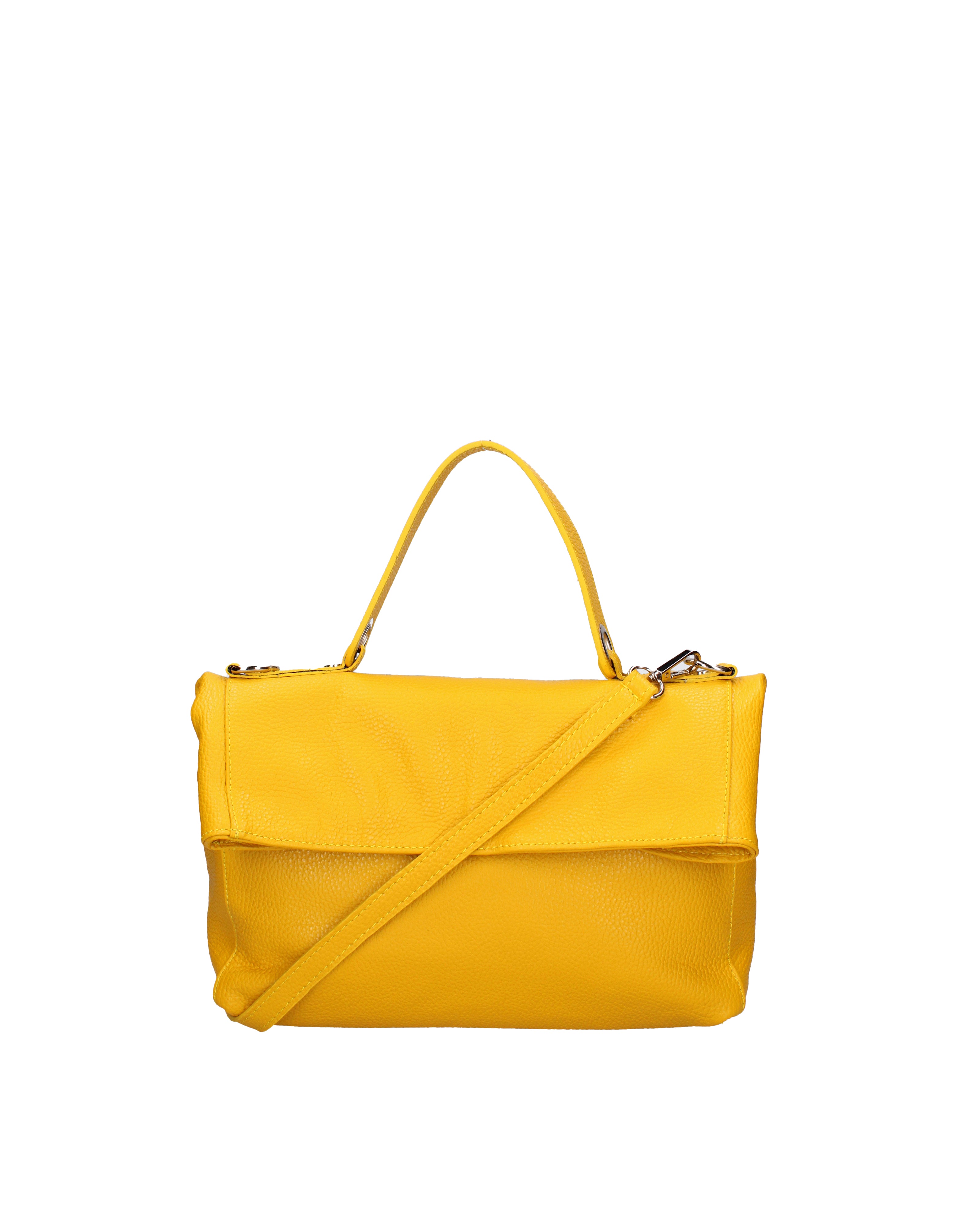 Borsa a spalla da donna Vera pelle 07159-D04 GIALLO Viola Castellani