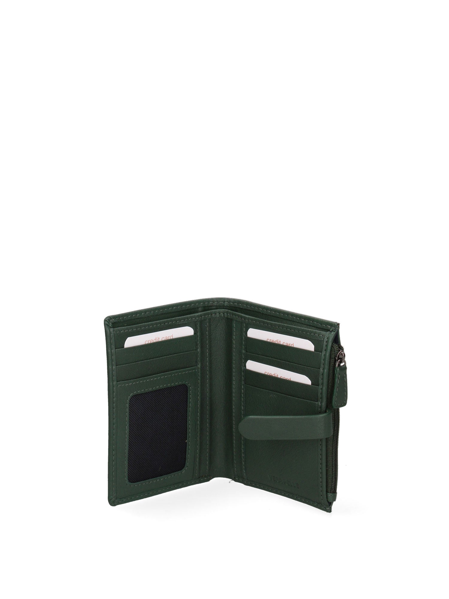 Portafoglio da donna in vera pelle Casual LB7702-20-GREEN Laura Biagiotti