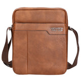 Borsa a tracolla uomo in pelle PU Casual PCL3001-BROWN Northampton Polo Club