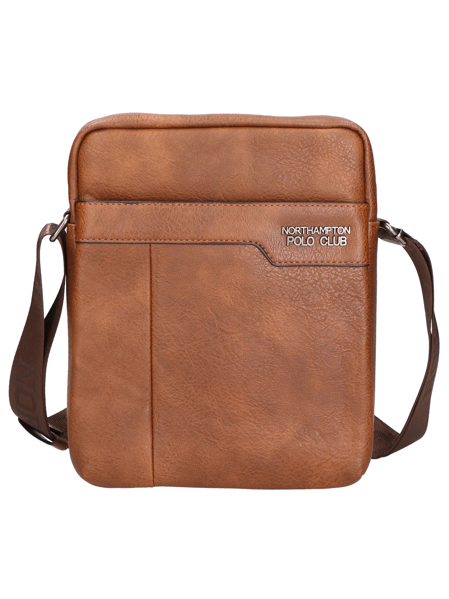 Borsa a tracolla uomo in pelle PU Casual PCL3001-BROWN Northampton Polo Club