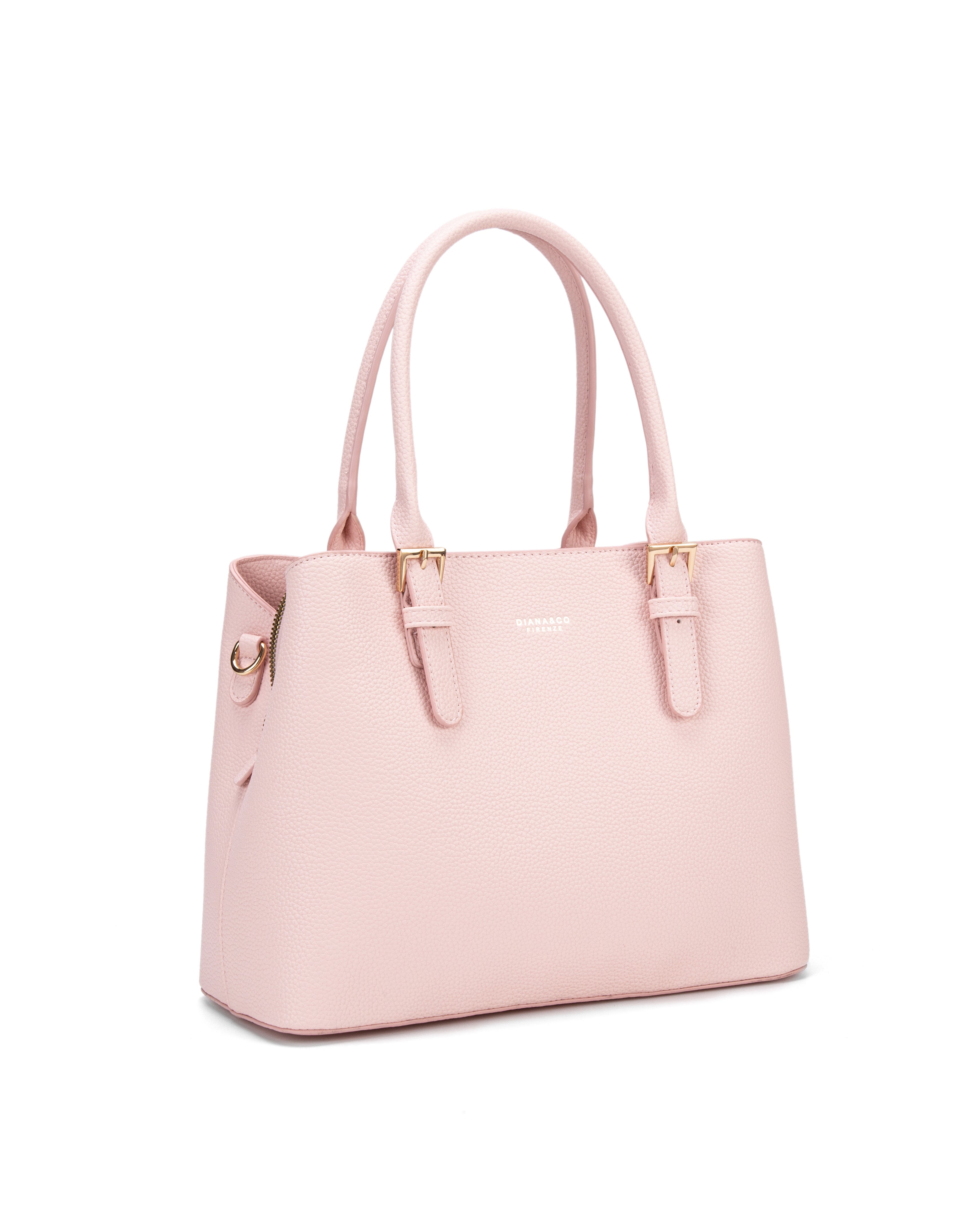 Borsa a mano da donna 100% pelle vegana PU 716-2PT-ROSE Diana&co