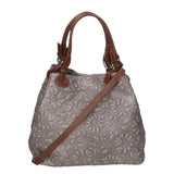 Elenia Borsa a mano da donna Vera pelle 80049-018 GRIGIO MEDIO Gave Lux