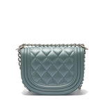 Borsa a mano da donna 100% PVC FLAT ZOE-DARK JEANS + OFF SILVER Marc Ellis