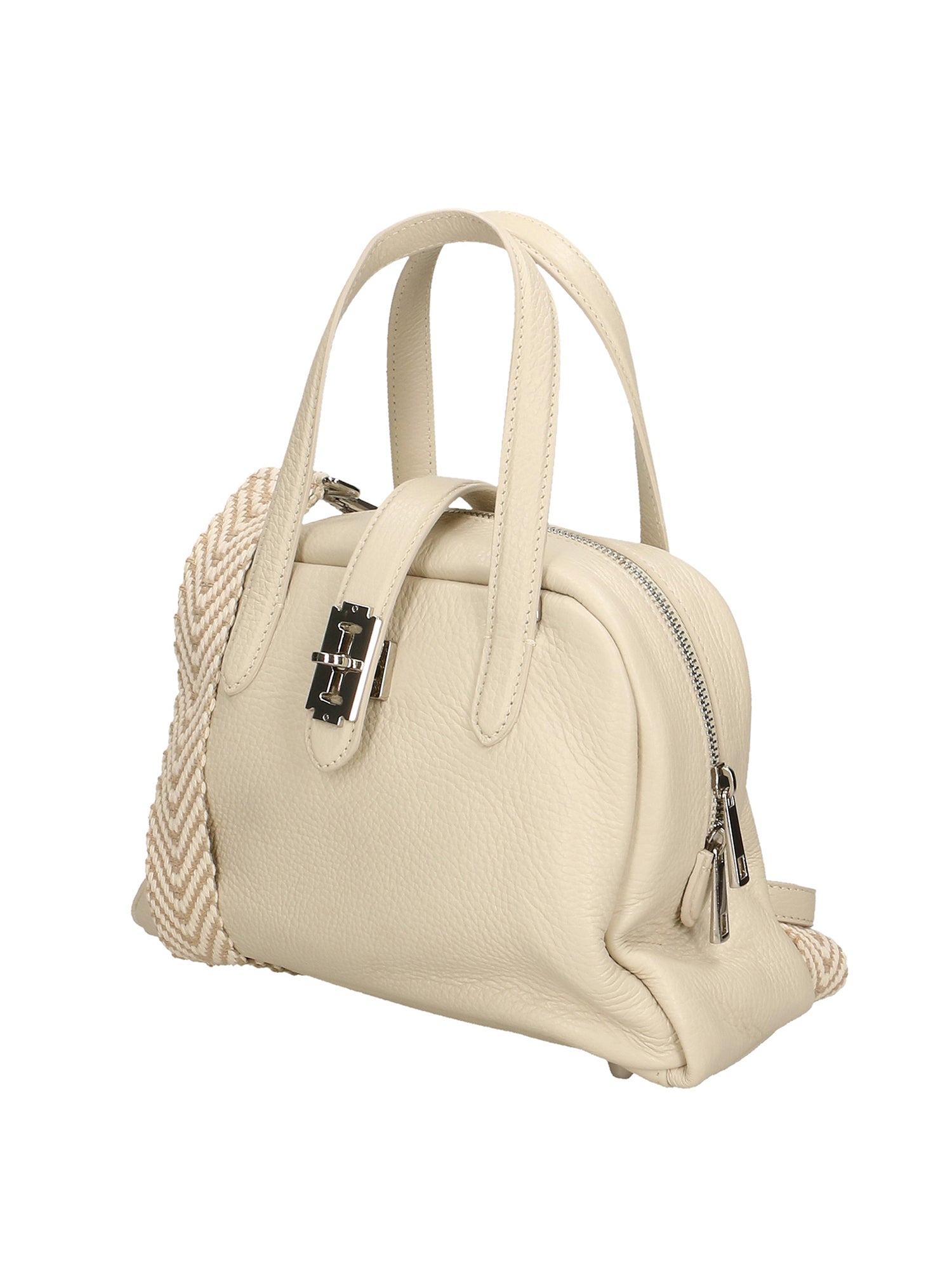 Orietta Borsa a mano da donna Vera pelle 01669-D37 LATTE MILK Gave Lux