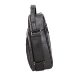 Borsa a tracolla uomo vegana 100% PU Leather PCL3101-BLACK Northampton Polo Club