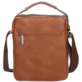 Borsa a tracolla uomo in pelle PU Casual PCL3004-COFFEE Northampton Polo Club