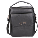 Borsa a tracolla uomo 100% pelle PU PCL3104-BLACK Northampton Polo Club