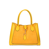 Jordana Borsa a mano da donna Vera pelle e suede 07150-L224 GIALLO Viola Castellani