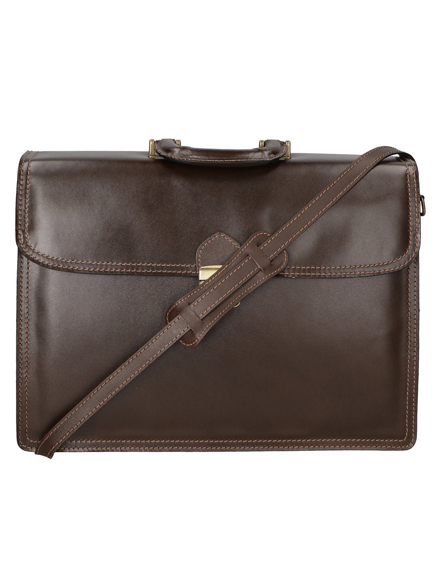 Cesare Borsa da lavoro uomo Vera pelle 7002-T.MORO Gave Lux
