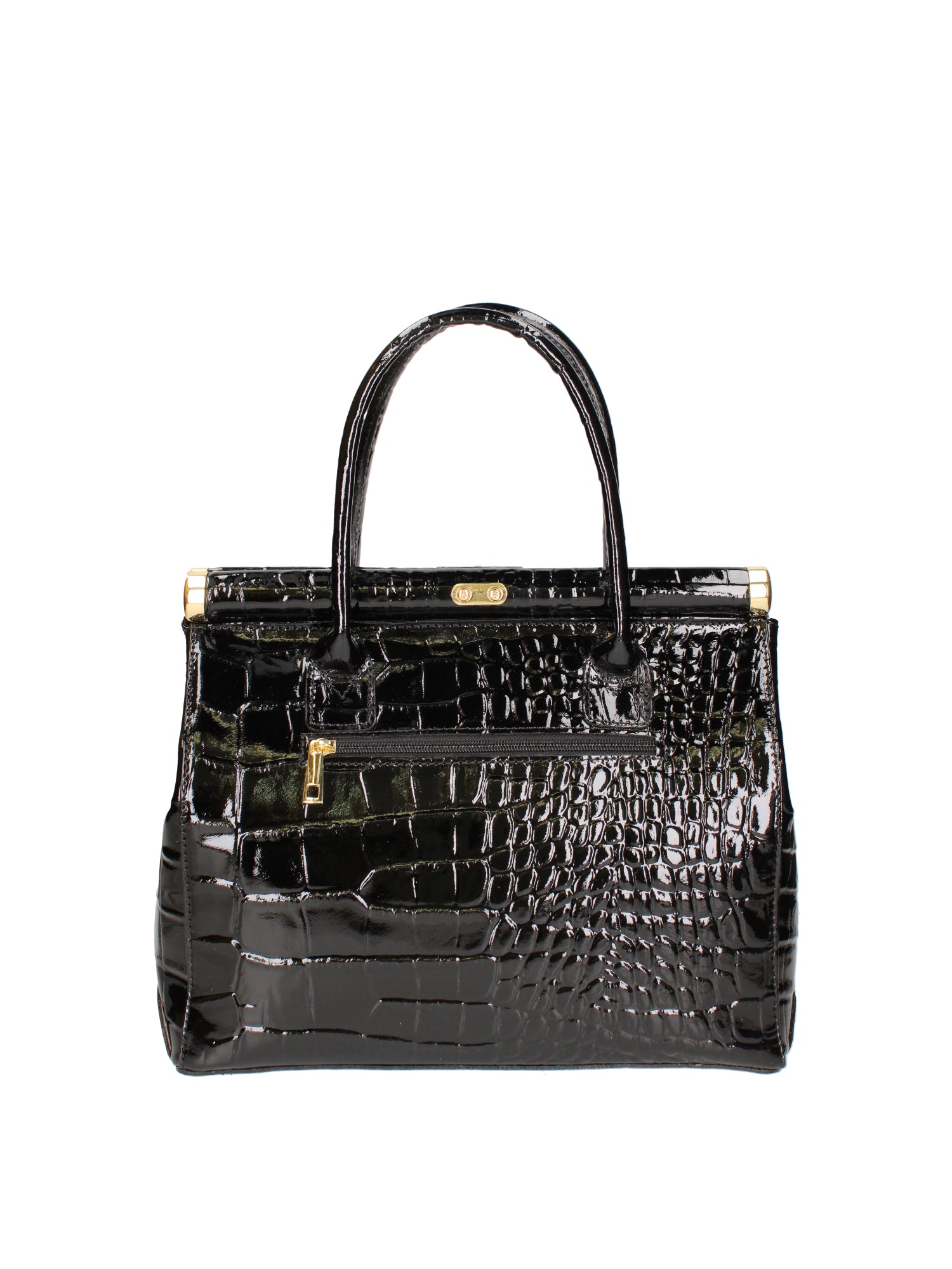 Delfina Borsa a mano da donna Vera pelle 7742-C28 NERO Gave Lux