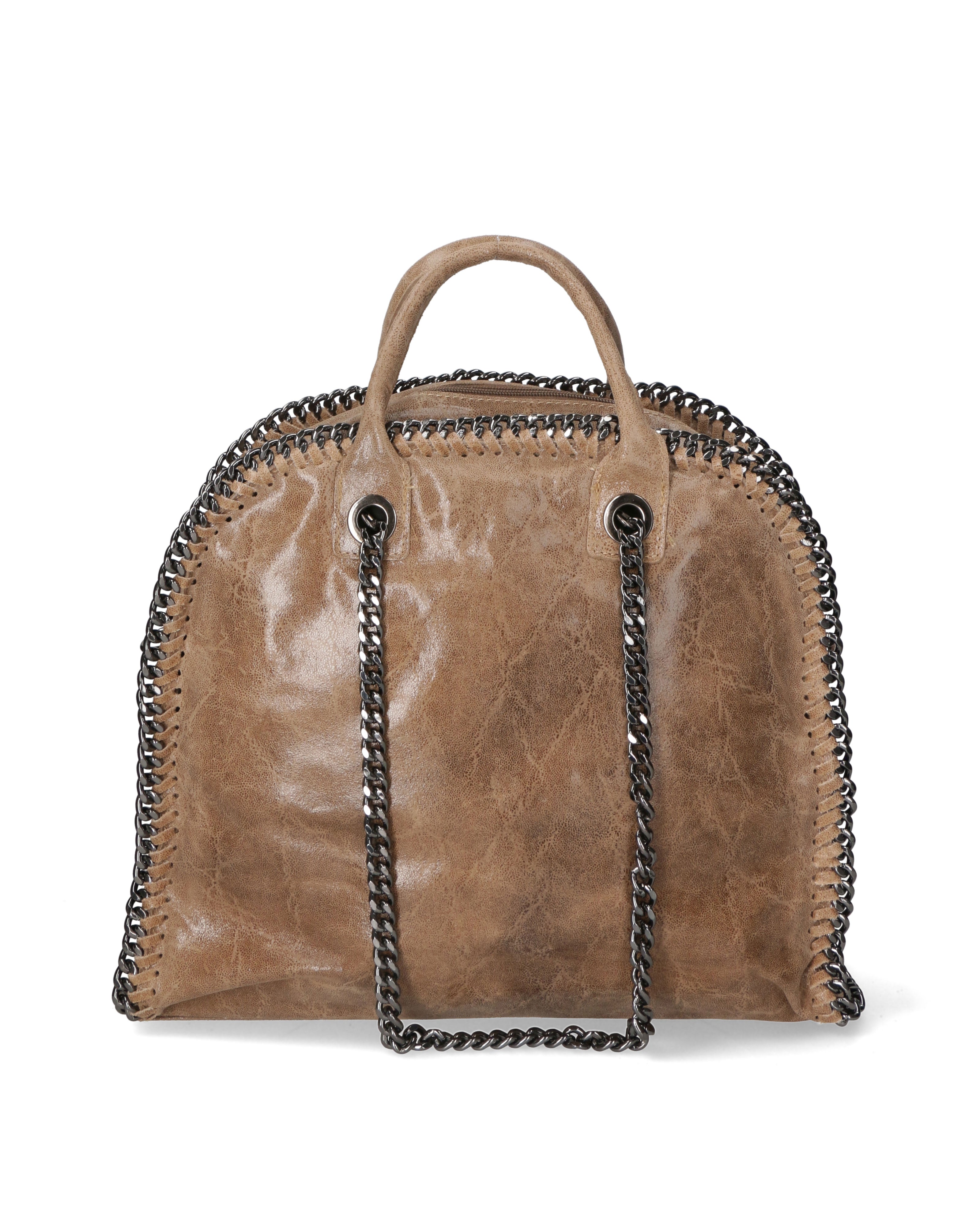 Erebea Borsa a mano da donna Vera pelle 80020-TAUPE Gave Lux