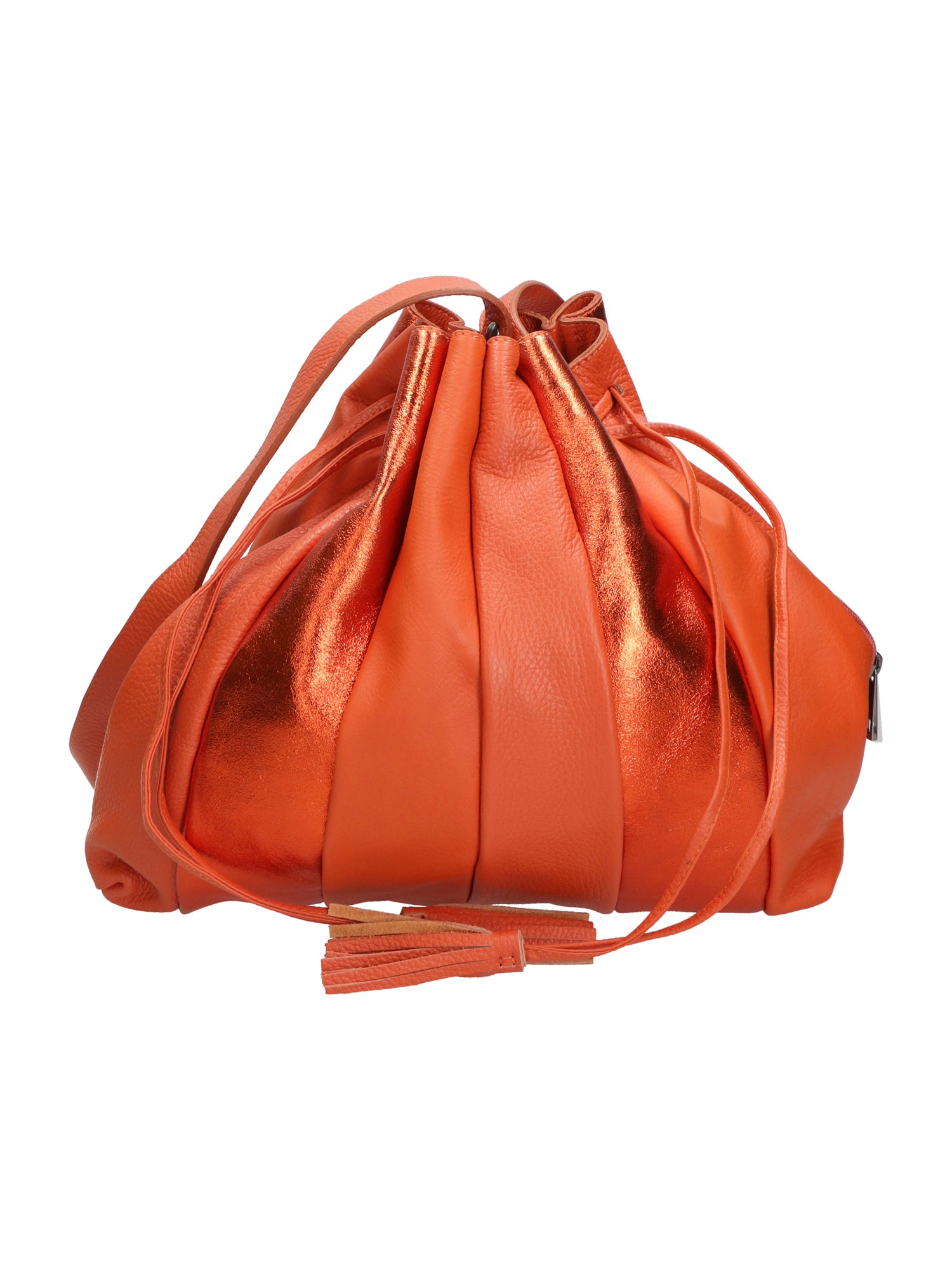 Nunzia Borsa a spalla da donna Vera pelle 576042-ARANCIO ORANGE Gave Lux