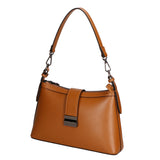 Aurelia Borsa a spalla da donna Vera pelle 05694-PL17 CUOIO SCURO Gave Lux