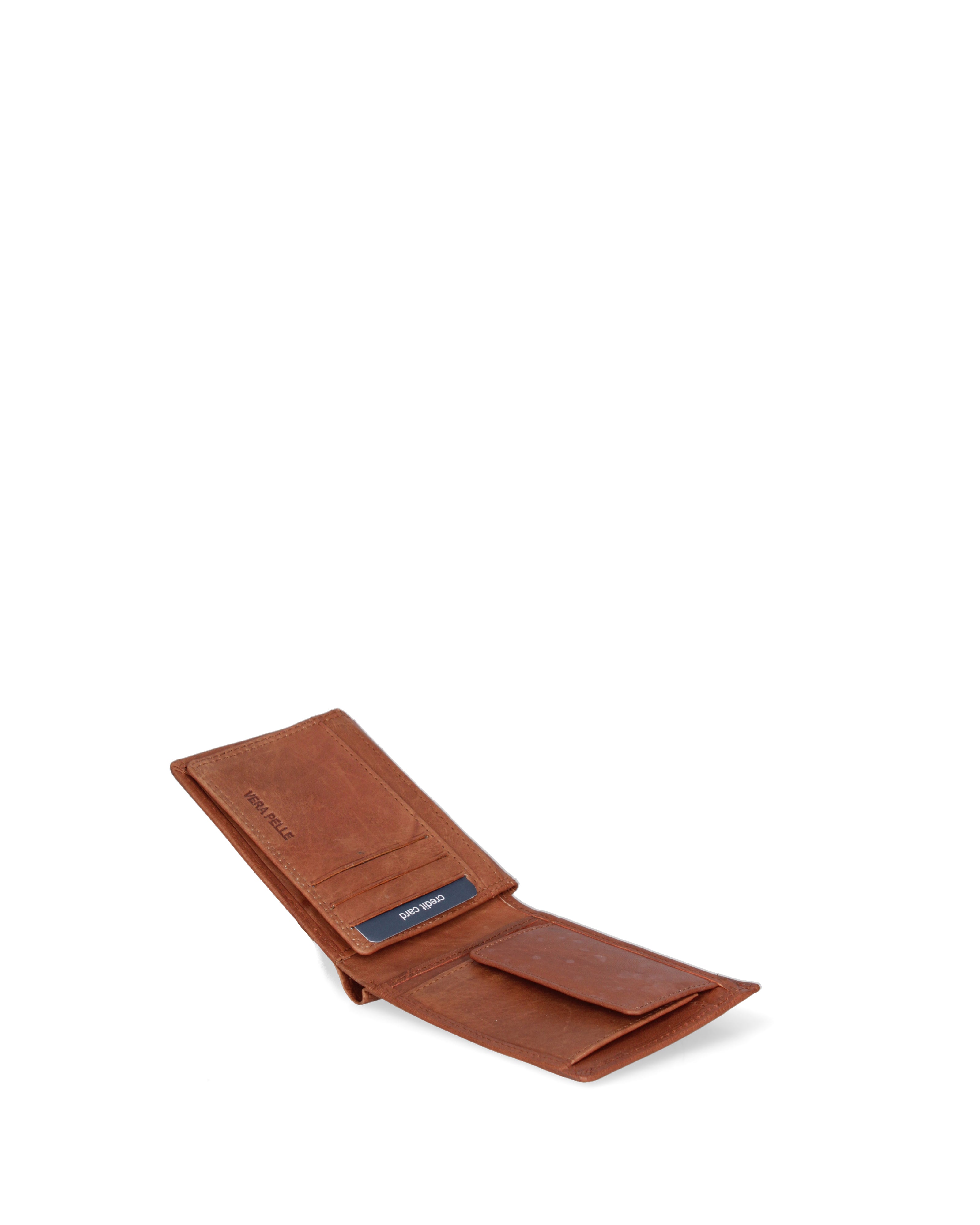 Portafoglio uomo in vera pelle Sfoderato EC7631-44-MARRONE EC Contemporaly COVERI