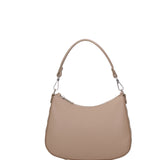 Borsa a spalla da donna 100% pelle ruga 07241-L110 TAUPE Roberta Rossi