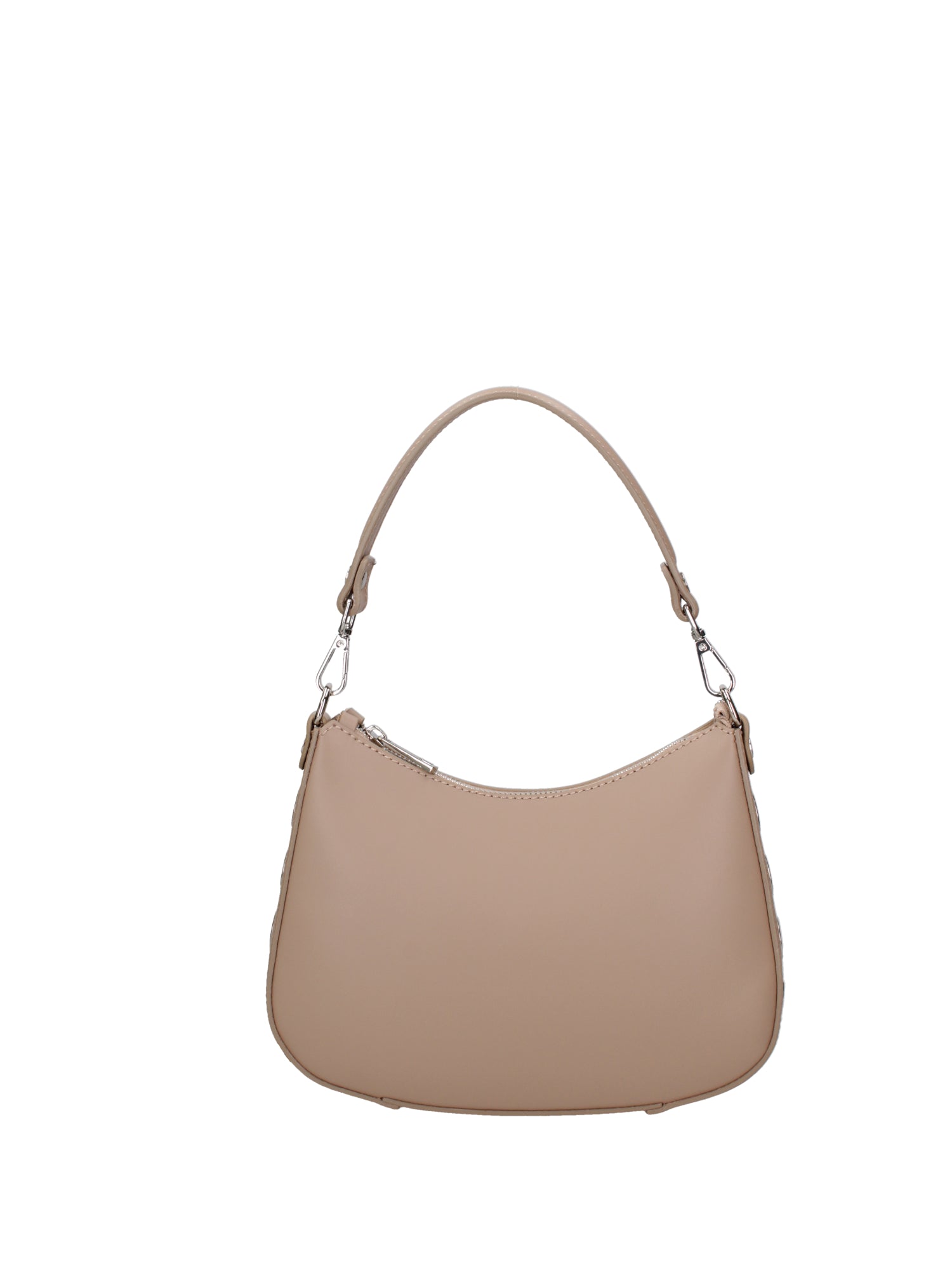Borsa a spalla da donna 100% pelle ruga 07241-L110 TAUPE Roberta Rossi