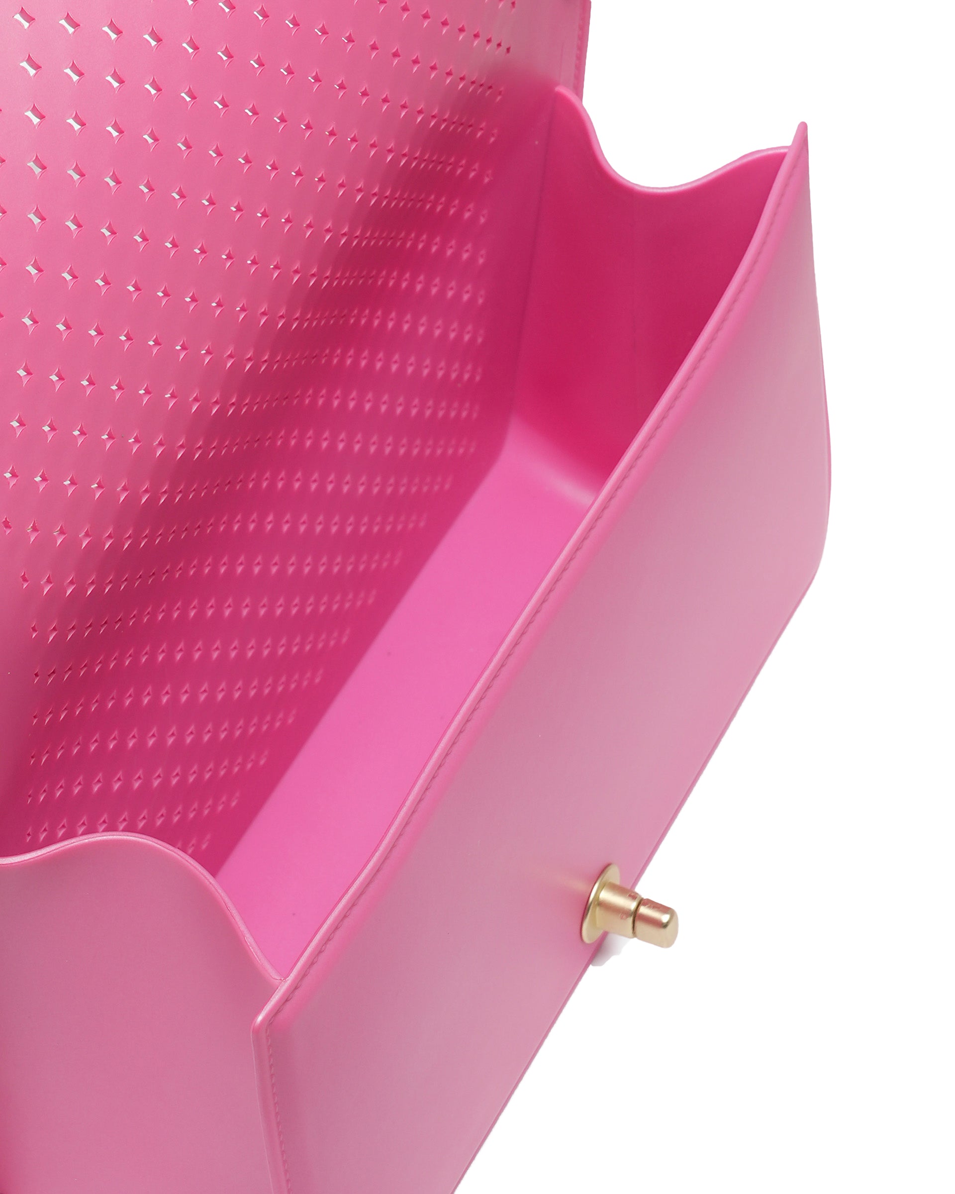 Borsa a mano da donna 100% Pvc FLAT M BALL-AURORA PINK + OFF GOLD Marc Ellis