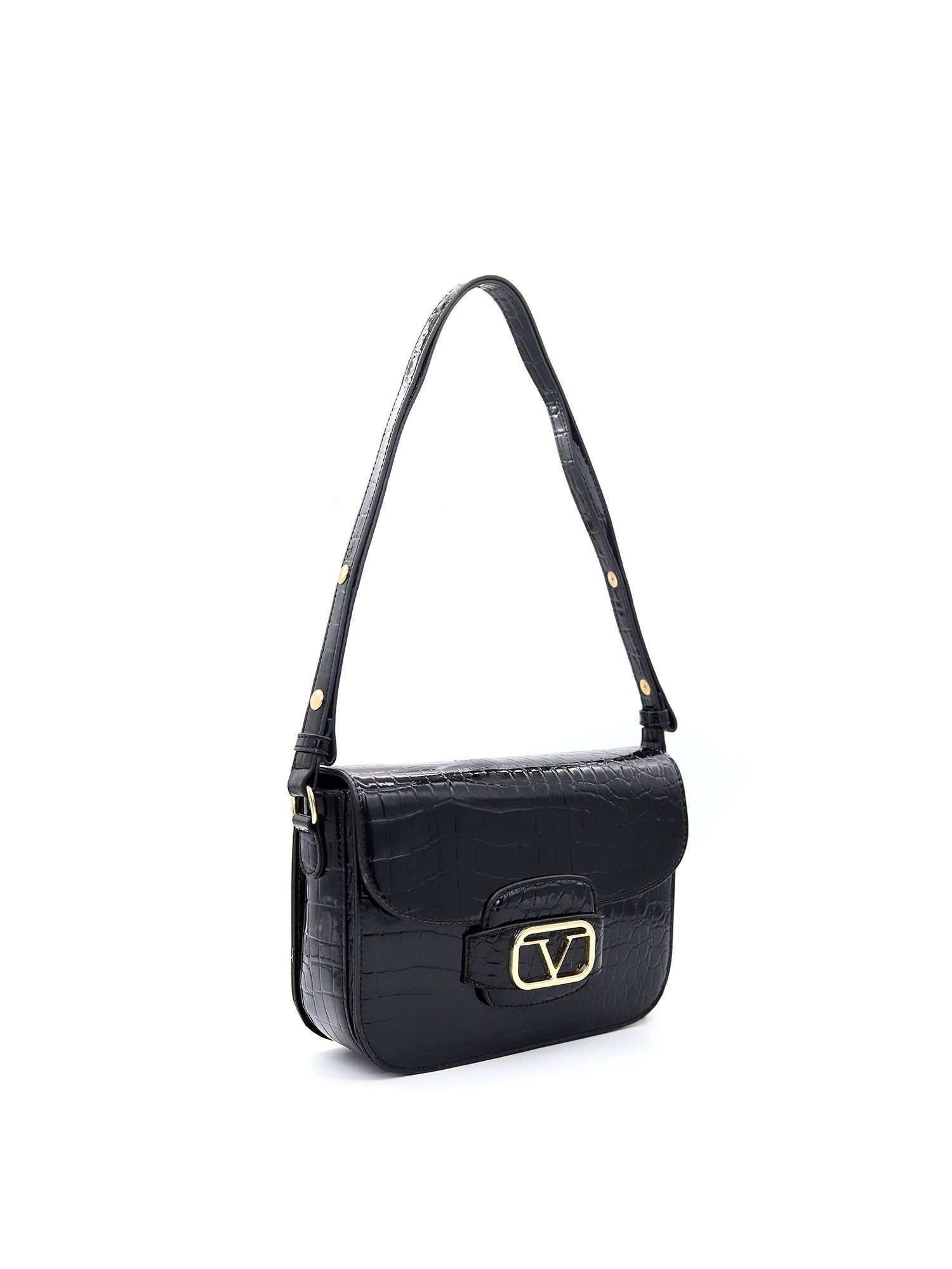 HERA Borsa a tracolla da donna Ecopelle VC-209-NERO 19V69 Italia