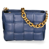 Agostina Borsa a mano da donna Vera pelle 04691-D24 BLU BLUE Gave Lux