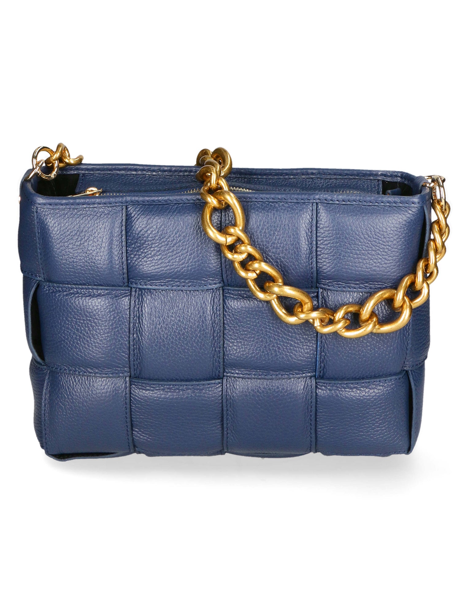 Agostina Borsa a mano da donna Vera pelle 04691-D24 BLU BLUE Gave Lux