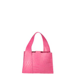 Borsa a mano da donna Vera pelle effetto cocco 07220-C02 FUXIA Roberta Rossi