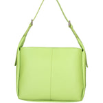 Borsa a spalla da donna Misto pelle e tessuto 07157-D12 VERDE Roberta Rossi