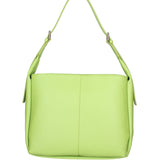 Borsa a spalla da donna Misto pelle e tessuto 07157-D12 VERDE Roberta Rossi