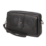 Borsa a tracolla da uomo 100% pelle PU PCL3049-BLACK Northampton Polo Club