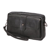 Borsa a tracolla da uomo 100% pelle PU PCL3049-BLACK Northampton Polo Club