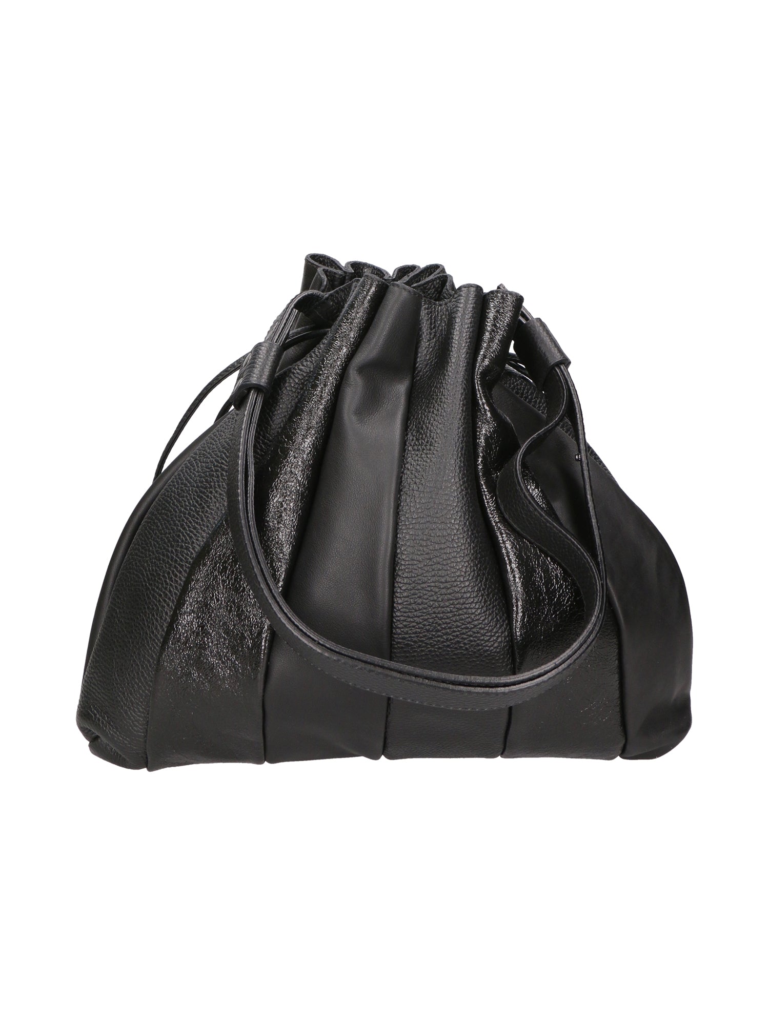 Nunzia Borsa a spalla da donna Vera pelle 576042-NERO BLACK Gave Lux