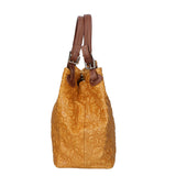 Elenia Borsa a mano da donna Vera pelle 80049-031 CUOIO SCURO Gave Lux