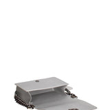 Borsa a mano donna 100% gomma FLAT PENKA M-GLACIER GRAY-SATIN CDF Marc Ellis