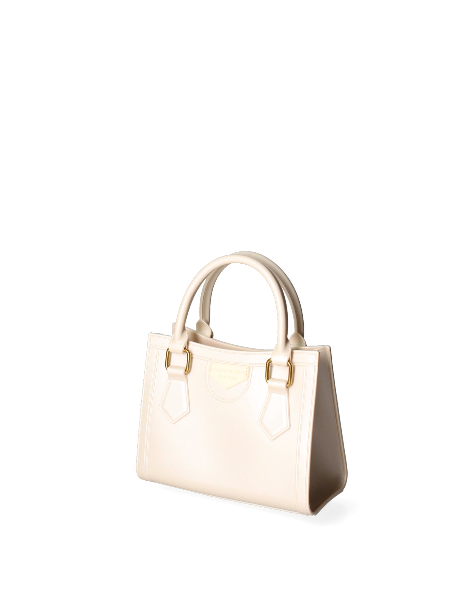 Borsa a mano da donna 100% Pvc FLAT-WOOD-S 24-WHITECAP - LIGHT OTTONE Marc Ellis