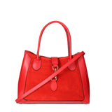 Jordana Borsa a mano da donna Vera pelle e suede 07150-L214 ROSSO Viola Castellani