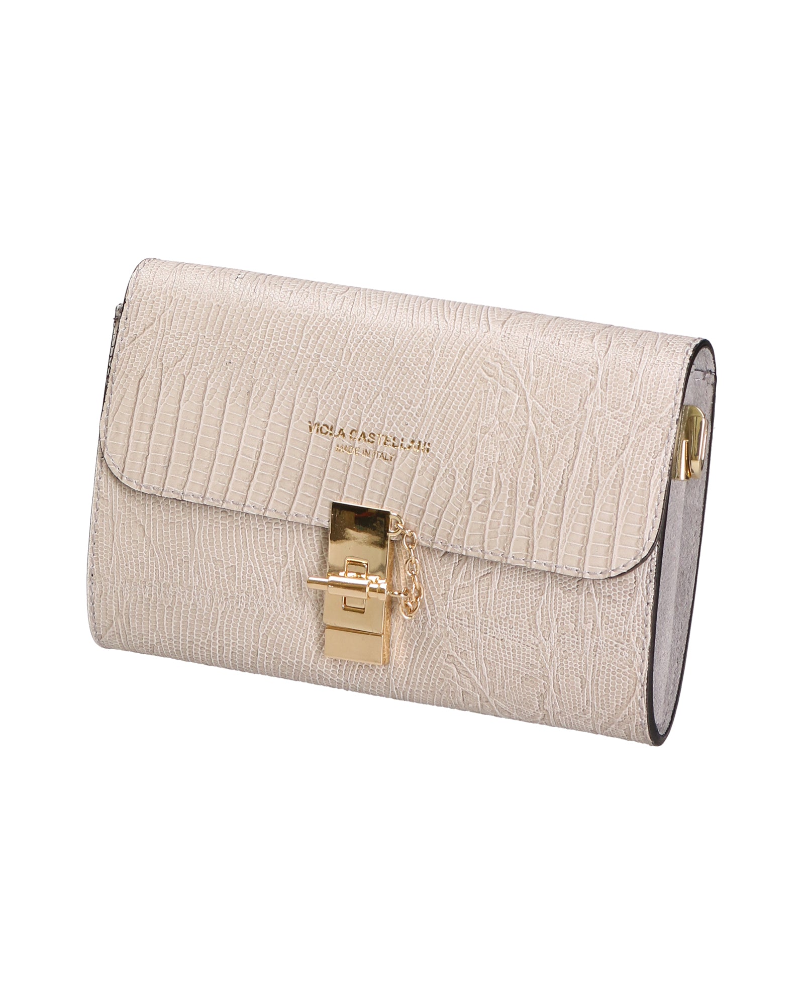 Hope Borsa a mano da donna Made in Italy Vera pelle 734-LU86 GRIOGIO CHIARO Viola Castellani