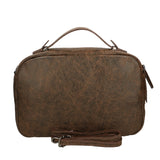 Vera Pelle 6542-CUOIO COGNAC Borsa a mano unisex Modello Avelon Gave Lux