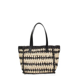 Borsa a mano da donna Paglia intrecciata 07382-BLACK G12 Viola Castellani