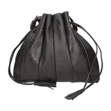 Nunzia Borsa a spalla da donna Vera pelle 576042-NERO BLACK Gave Lux