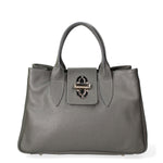 Ascoli Borsa a mano da donna Pelle stampata cocco 7718-D27 CENERE Gave Lux